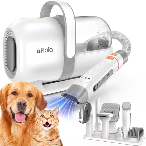 Afloia Dog Grooming Kit Pet Grooming Vacuum Dog Clippers Nail Trimmer Grinder Dog Brush for Shedding with 7 Grooming Tools Low Noise Dog Hair