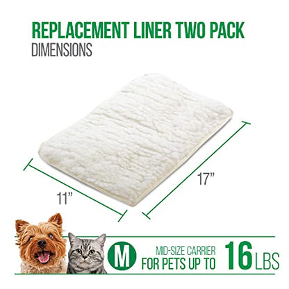 Sherpa (2 Count) Replacement Liners for Travel Pet Carriers - White, Medium - Premium Pet Supplies from Sherpa - Just $12.68! Shop now at My Needy Pets