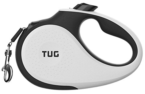 TUG 360° Tangle-Free Retractable Dog Leash | 16 ft Strong Nylon Tape | One-Handed Brake, Pause, Lock (Medium, White) - Premium Pet Supplies from TUG - Just $17.99! Shop now at My Needy Pets