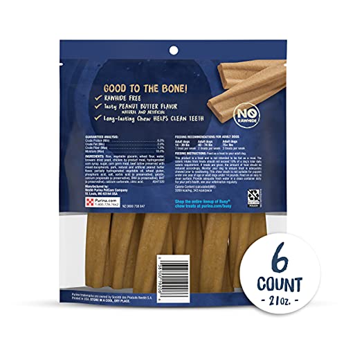 Purina Busy Bone Made in USA Facilities, Long Lasting Small/Medium Breed Adult Dog Chews, Peanut Butter Flavor - 6 ct. Pouches - Premium Pet Supplies from PurinaBusyBone - Just $9.30! Shop now at My Needy Pets