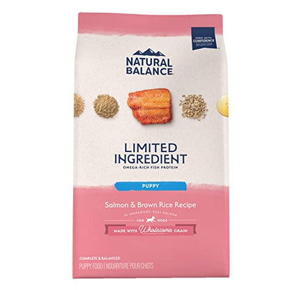 Natural Balance Limited Ingredient Puppy Dry Dog Food with Healthy Grains, Salmon & Brown Rice Recipe, 24 Pound (Pack of 1) - Premium Pet Supplies from NaturalBalance - Just $69.33! Shop now at My Needy Pets