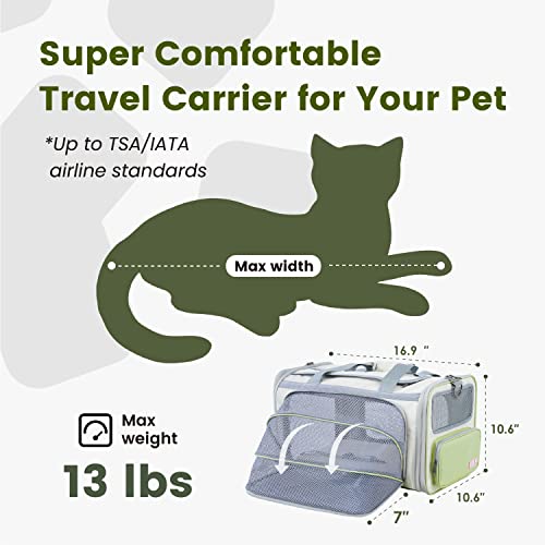 Pawaii Cat, Dog Carrier with ID Tag, TSA Airline Approved Cat Carrier, Soft Sided Collapsible Pet Travel Carrier, Foldable Pet Travel Bag, Protable, Comfortable, Convenient Pet Travel Carrier - Premium Pet Supplies from Pawaii - Just $39.99! Shop now at My Needy Pets