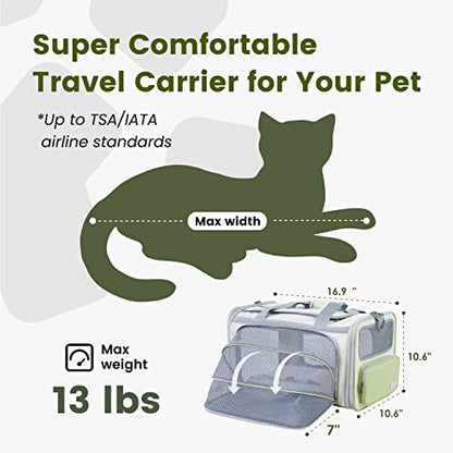 Pawaii Cat, Dog Carrier with ID Tag, TSA Airline Approved Cat Carrier, Soft Sided Collapsible Pet Travel Carrier, Foldable Pet Travel Bag, Protable, Comfortable, Convenient Pet Travel Carrier - Premium Pet Supplies from Pawaii - Just $39.99! Shop now at My Needy Pets