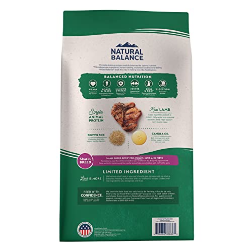 Natural Balance Limited Ingredient Small-Breed Adult Dry Dog Food with Healthy Grains, Lamb & Brown Rice Recipe, 12 Pound (Pack of 1) - Premium Pet Supplies from NaturalBalance - Just $45.58! Shop now at My Needy Pets