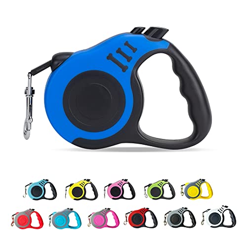 LIEVUIKEN Retractable Dog Leash Automatic Telescopic Tractor Dog Tape, Pet Tape 10/16 FT Durable and Convenient, with Non-Slip Handle, Suitable for Small and Medium-Sized Dogs Blue - Premium Pet Supplies from LIEVUIKEN - Just $5.95! Shop now at My Needy Pets