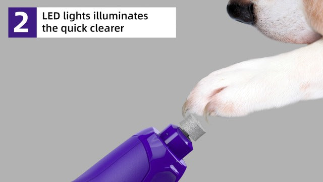 Casfuy Dog Nail Grinder Quiet - (45db) 6-Speed Pet Nail Grinder with 2 LED Lights for Large Medium Small Puppy Dogs/Cats, Professional 3 Ports Rechargeable Electric Dog Nail Trimmer with Dust Cap (P) - Premium Pet Supplies from casfuy - Just $25.49! Shop now at My Needy Pets