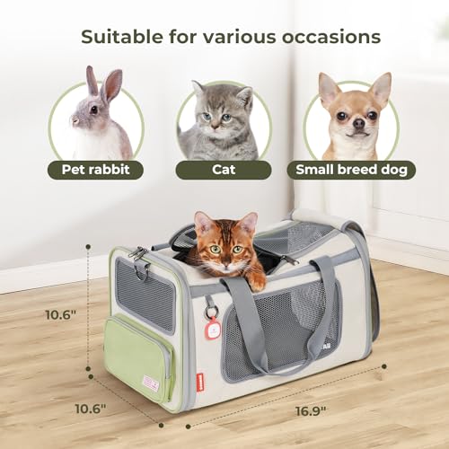 Pawaii Cat, Dog Carrier with ID Tag, TSA Airline Approved Cat Carrier, Soft Sided Collapsible Pet Travel Carrier, Foldable Pet Travel Bag, Protable, Comfortable, Convenient Pet Travel Carrier - Premium Pet Supplies from Pawaii - Just $39.99! Shop now at My Needy Pets