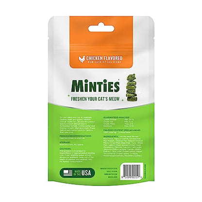 Minties Dental Treats for Cats, (Chicken/Salmon) Flavored Treats for Cats, Freshens Breath and Controls Tartar, 2.5oz - Premium Pet Supplies from Minties - Just $2.37! Shop now at My Needy Pets