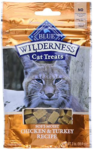 Blue Buffalo Wilderness Grain Free Soft-Moist Cat Treats, Chicken & Turkey 2-oz Bag - Premium Pet Supplies from BlueBuffaloCompanyLtd - Just $2.81! Shop now at My Needy Pets