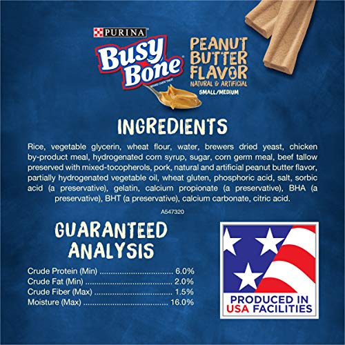 Purina Busy Bone Made in USA Facilities, Long Lasting Small/Medium Breed Adult Dog Chews, Peanut Butter Flavor - 10 ct. Pouch - Premium Pet Supplies from PurinaBusyBone - Just $10.43! Shop now at My Needy Pets