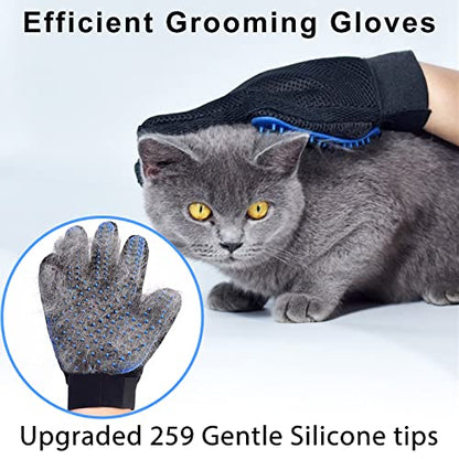 GJEASE Cat Grooming Glove Brush,Pet Hair Remover Tool,Reusable Dog Hair Fur Remover for Carpet,Furniture,Couch,Clothes,Eco-Friendly and High efficiency - Premium Pet Supplies from GJease - Just $6.59! Shop now at My Needy Pets