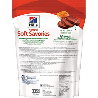 Hill's Soft Dog Treats, Soft Savories with Beef & Cheddar Dog Snacks, Healthy Dog Treats, 8 oz. Bag - Premium Pet Supplies from Hills - Just $7.40! Shop now at My Needy Pets