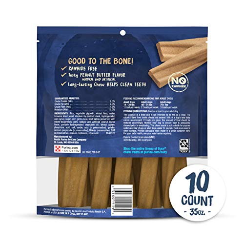 Purina Busy Bone Made in USA Facilities, Long Lasting Small/Medium Breed Adult Dog Chews, Peanut Butter Flavor - 10 ct. Pouch - Premium Pet Supplies from PurinaBusyBone - Just $10.43! Shop now at My Needy Pets