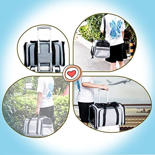 Cat Dog Carrier - Airline Approved Expandable Soft-Sided Pet Carrier with Removable Fleece Pad and Pockets, for Cats/Puppy and Small Animals Large(2 side expandable) - Premium Pet Supplies from TDHDIKE - Just $33.99! Shop now at My Needy Pets