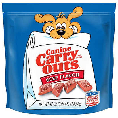 Canine Carry Outs Beef Flavor Dog Treats, 47 Ounce - Premium Pet Supplies from Canine Carry Outs - Just $9.48! Shop now at My Needy Pets