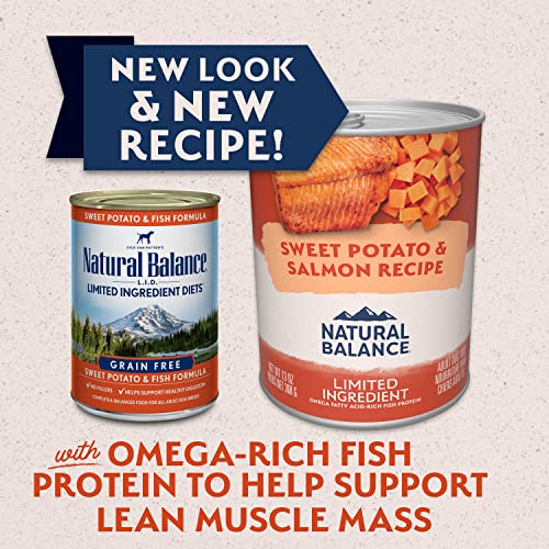 Natural Balance Limited Ingredient Adult Grain-Free Wet Canned Dog Food, Sweet Potato & Salmon Recipe, 13 Ounce (Pack of 12) - Premium Pet Supplies from NaturalBalance - Just $45.37! Shop now at My Needy Pets