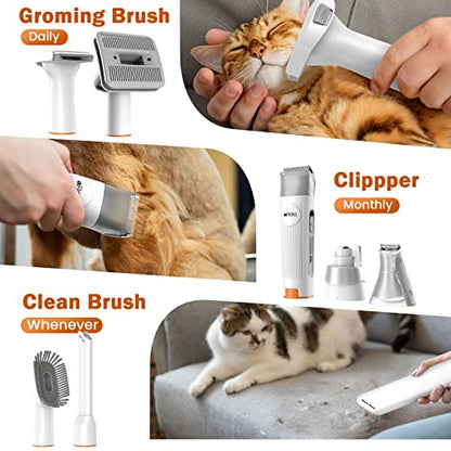 Afloia Dog Grooming Kit, Pet Grooming Vacuum & Dog Clippers Nail Trimmer Grinder & Dog Brush for Shedding with 7 Grooming Tools, Low Noise Dog Hair Remover Pet Grooming Supplies - Premium Pet Supplies from Afloia - Just $119.99! Shop now at My Needy Pets