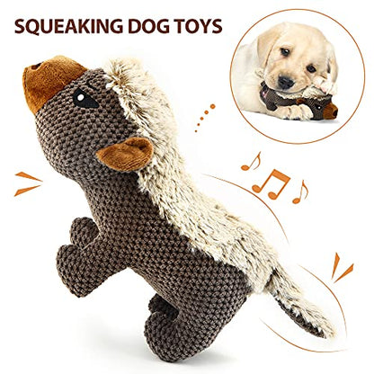 IOKHEIRA Dog Plush Toys for Aggressive Chewers, Indestructible Dog Squeaky Toys with Crinkle Paper, Durable Teething Chew Toys for Medium and Large Breed (Coffee Brown, Honey Badger) - Premium Pet Supplies from IOKHEIRA - Just $12.99! Shop now at My Needy Pets