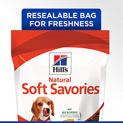 Hill's Soft Dog Treats, Soft Savories with Beef & Cheddar Dog Snacks, Healthy Dog Treats, 8 oz. Bag - Premium Pet Supplies from Hills - Just $7.40! Shop now at My Needy Pets