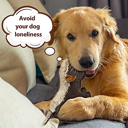 IOKHEIRA Dog Plush Toys for Aggressive Chewers, Indestructible Dog Squeaky Toys with Crinkle Paper, Durable Teething Chew Toys for Medium and Large Breed (Coffee Brown, Honey Badger) - Premium Pet Supplies from IOKHEIRA - Just $12.99! Shop now at My Needy Pets