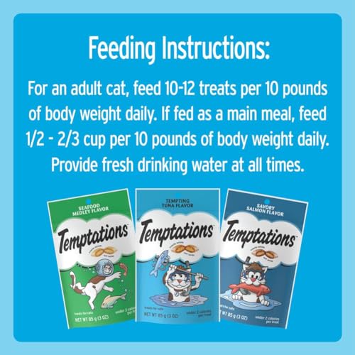 TEMPTATIONS Classic Crunchy and Soft Cat Treats Seafood Lovers Variety Pack, (6) 3 oz. Pouches - Premium Pet Supplies from Temptations - Just $15.48! Shop now at My Needy Pets