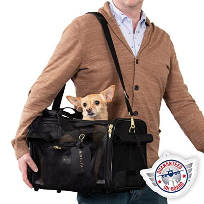 Sherpa Delta Airlines Travel Pet Carrier, Airline Approved & Guaranteed On Board - Black, Medium - Premium Pet Supplies from Sherpa - Just $47.99! Shop now at My Needy Pets