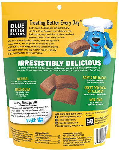 Blue Dog Bakery Natural Dog Treats, Softies, Peanut Butter Flavor, 16.2oz Bag, 1 Bag - Premium Pet Supplies from BlueDogBakery - Just $4.19! Shop now at My Needy Pets