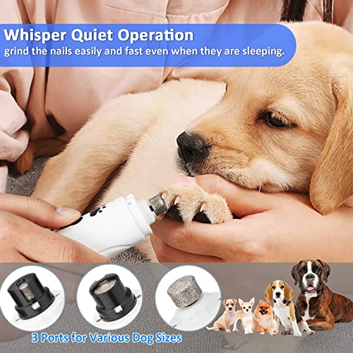 YABIFE Dog Nail Grinder, Dog Nail Trimmers and Clippers Kit, Super Quiet Electric Pet Nail Grinder, Rechargeable, for Small Large Dogs & Cats Toenail & Claw Grooming,3 Speeds, 2 Grinding Wheels - Premium Pet Supplies from Yabife - Just $19.99! Shop now at My Needy Pets