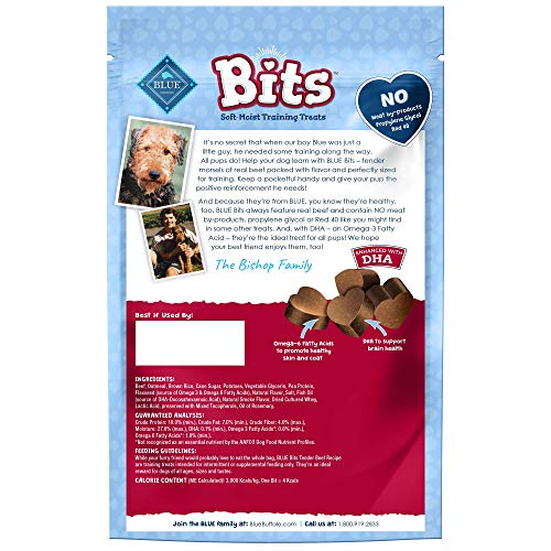 Blue Buffalo BLUE Bits Natural Soft-Moist Training Dog Treats, Beef Recipe 11-oz Bag - Premium Pet Supplies from BlueBuffaloCompanyLtd - Just $9.48! Shop now at My Needy Pets