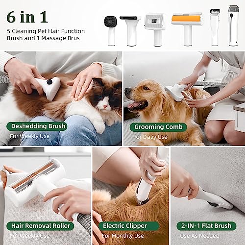 Pet Grooming Kit & Vacuum Suction 99% Pet Hair,6 in 1 Dog Grooming Vacuum Kit, 2.0L Capacity Easy Clean Dust Cup for Pet Hair,(Low Noise) Pet Shedding Grooming Tools for Dogs Cats at Home… - Premium Pet Supplies from Lufebut - Just $49.98! Shop now at My Needy Pets