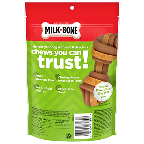 Milk-Bone Chews GnawBones Rawhide Free Dog Treats, Peanut Butter & Chicken, 8 Long Lasting Mini Knotted Bones (Pack of 4) - Premium Pet Supplies from Milk-BoneDogTreats - Just $20.86! Shop now at My Needy Pets