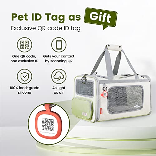 Pawaii Cat, Dog Carrier with ID Tag, TSA Airline Approved Cat Carrier, Soft Sided Collapsible Pet Travel Carrier, Foldable Pet Travel Bag, Protable, Comfortable, Convenient Pet Travel Carrier - Premium Pet Supplies from Pawaii - Just $39.99! Shop now at My Needy Pets