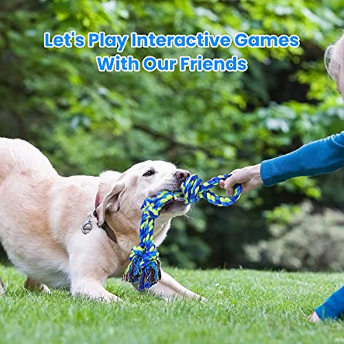 Heavy-Duty Rope Dog Toys for Large & Medium Chewers - 2 Pack, Tug of War, Teeth Cleaning, 100% Cotton - Premium Pet Supplies from Feeko - Just $16.99! Shop now at My Needy Pets