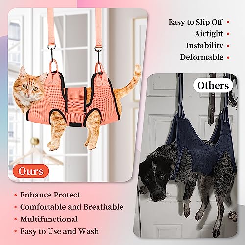 PatiencET Dog Grooming Hammock, Pet Grooming Hammock for Cats & Dogs with Security Strap, Dog Sling for Nail Trimming with Nail Clippers/Trimmer, Nail File, Pet Comb(S) - Premium Pet Supplies from patiencET - Just $11.99! Shop now at My Needy Pets