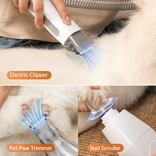 Afloia Dog Grooming Kit, Pet Grooming Vacuum & Dog Clippers Nail Trimmer Grinder & Dog Brush for Shedding with 7 Grooming Tools, Low Noise Dog Hair Remover Pet Grooming Supplies - Premium Pet Supplies from Afloia - Just $119.99! Shop now at My Needy Pets