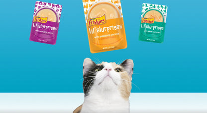 Purina Friskies Adult Wet Cat Food Complement Variety Pack, Lil’ Slurprises in a Dreamy Sauce - (30) 1.2 oz. Pouches - Premium Pet Supplies from Friskies - Just $37.04! Shop now at My Needy Pets