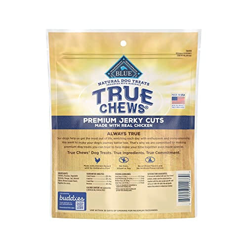 Blue Buffalo True Chews Premium Jerky Cuts Natural Dog Treats, Chicken 4 oz Bag - Premium Pet Supplies from BlueBuffaloCompanyLtd - Just $7.59! Shop now at My Needy Pets