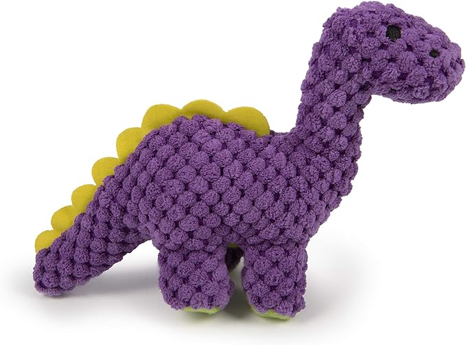 Mini Bruto Dino Squeaky Plush Dog Toy with Chew Guard - Purple - Premium  from Pawsnplayboutique Dba My Needy Pets - Just $6.99! Shop now at My Needy Pets