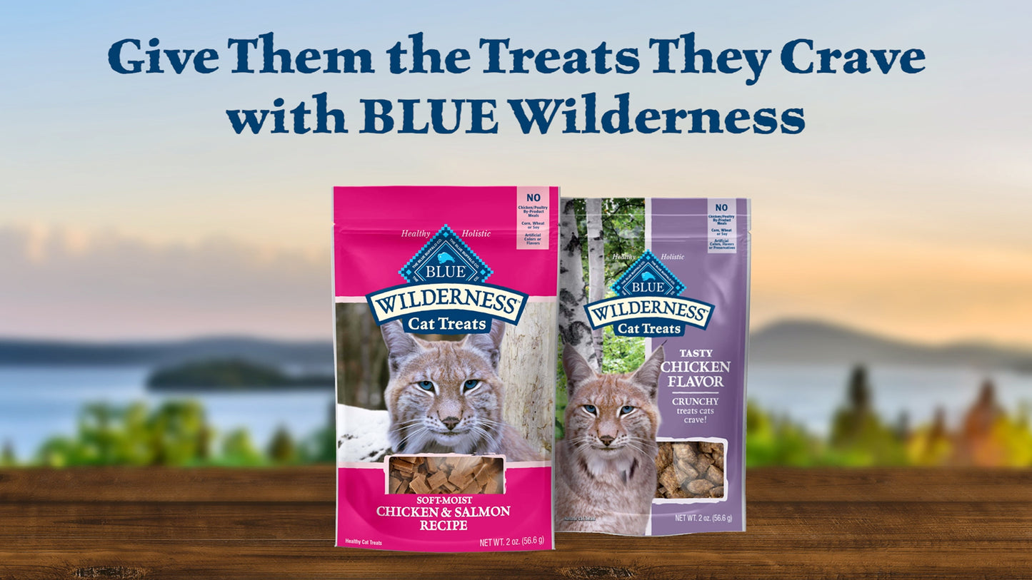 Blue Buffalo Wilderness Grain Free Soft-Moist Cat Treats, Chicken & Turkey 2-oz Bag - Premium Pet Supplies from BlueBuffaloCompanyLtd - Just $2.81! Shop now at My Needy Pets