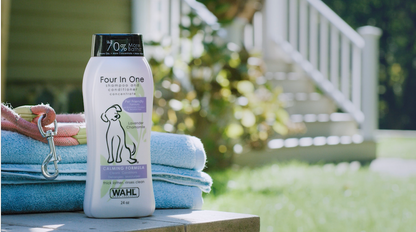 Wahl USA 4-in-1 Calming Pet Shampoo for Dogs – Cleans, Conditions, Detangles, & Moisturizes with Lavender Chamomile - Pet Friendly Formula - 24 Oz - Model 820000A - Premium Pet Supplies from Wahl - Just $8.52! Shop now at My Needy Pets